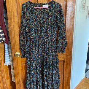 Ruffled Floral Dress - 3/4 Sleeve - Size Medium - Compania Fantastica (ModCloth)
